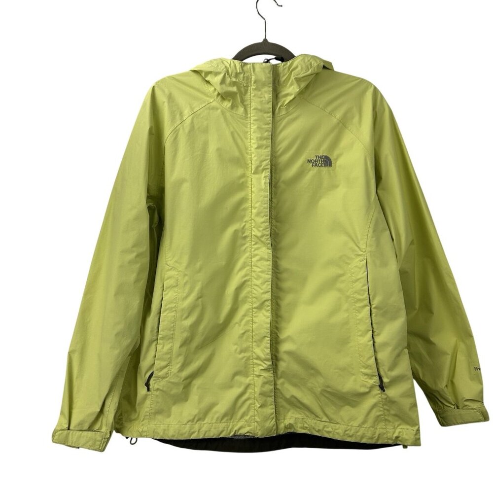 The North Face Hyvent 2.5L Jacket Women's Large Waterproof Coat Yellow Hooded